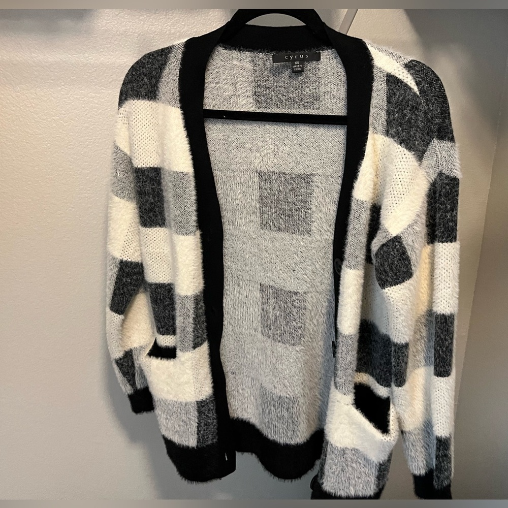 Super soft and fuzzy cardigan.